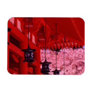 Ímã Ásia, Japão, Quioto, santuário Heian na primavera.