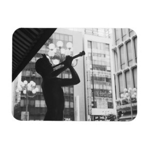 Ímã Ásia, Japão, Tóquio. Estátua de música, Shibuyaku