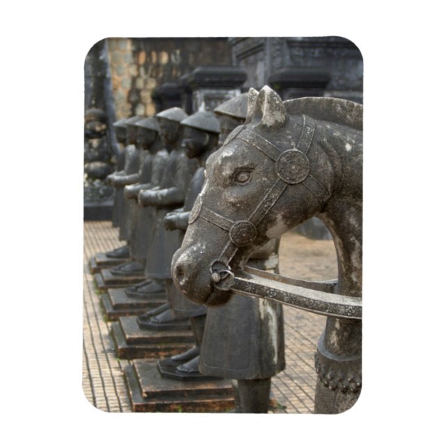 Ímã Ásia, Vietnã. Figuras e estátuas de cavalos (Vertical)
