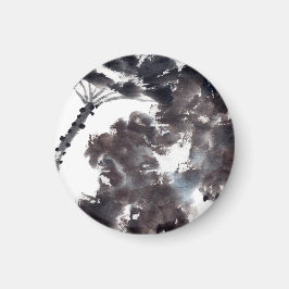 Imã Asiatische Kunst mit Lotusblätter Motiv