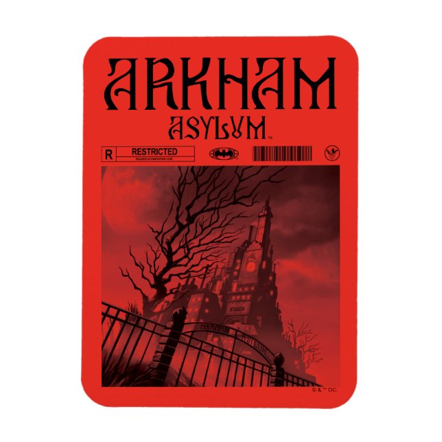 Ímã Asilo de Arkham: Restrito (Vertical)