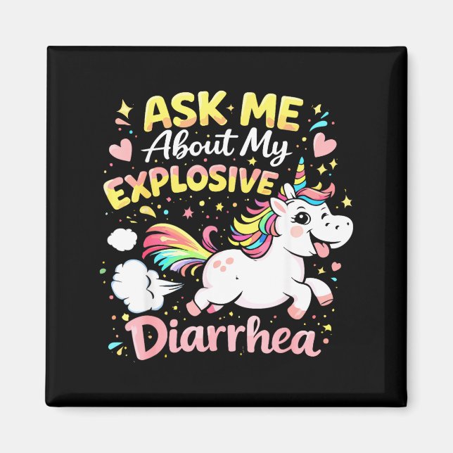 Imã Ask about explosive diarrhea funny poop meme (Frente)