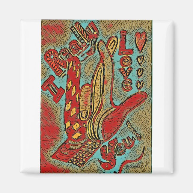 Imã ASL Funky Eu realmente te amo (Frente)