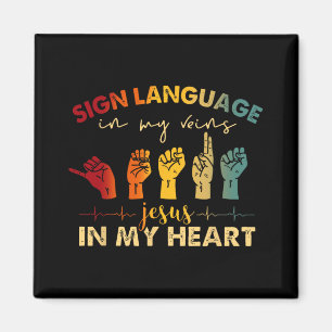 Imã Asl Jesus Cristo Sinal Language Em Minhas Veias Je