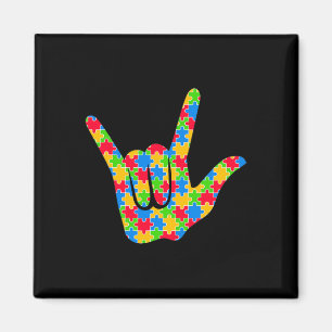 Imã Asl Love Sign Language Autism Awarsm Suporte