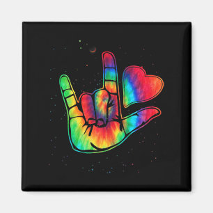 Imã ASL Love Sign Language Autismo Atenção Supérfluo