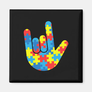 Imã ASL Love Sign Language Autismo Dar Consciência