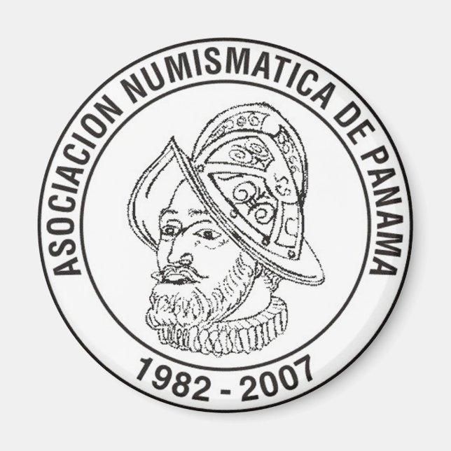 Imã Asociación Numismática De Panamá imán (Frente)