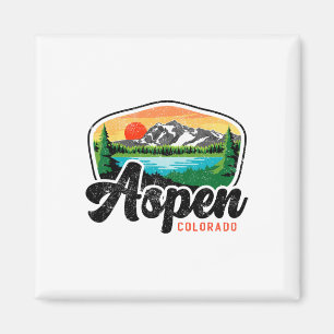 Imã Aspen Colorado Co Esqui na Montanha Vintage 80s As