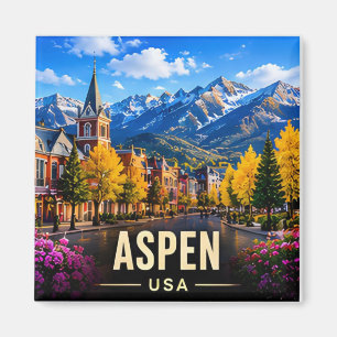 Imã Aspen Colorado EUA Picos Alpinos Viagens ao Ar Liv