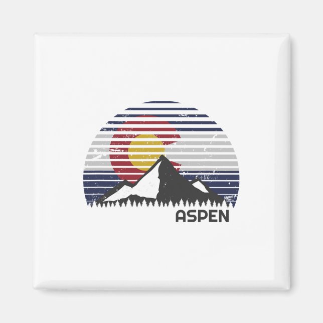 Imã Aspen Colorado Flag - Co-Mountain (Frente)