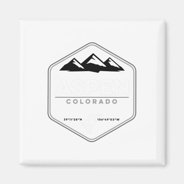 Imã Aspen Colorado Snowboard T (Frente)
