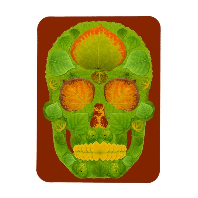Ímã Aspen Folha Skull 10 (Vertical)
