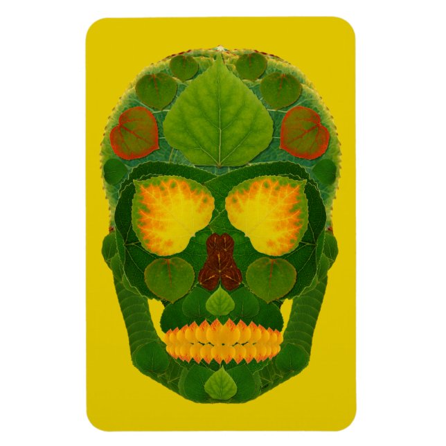 Ímã Aspen Leaf Skull 9 (Vertical)