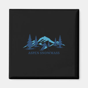 Imã Aspen Snowm Colorado Ski Resort Skiier