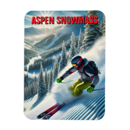 Ímã Aspen Snowmass Skier Skiing