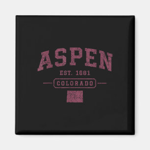Imã Aspen vintage esportes colorado atlético throwback
