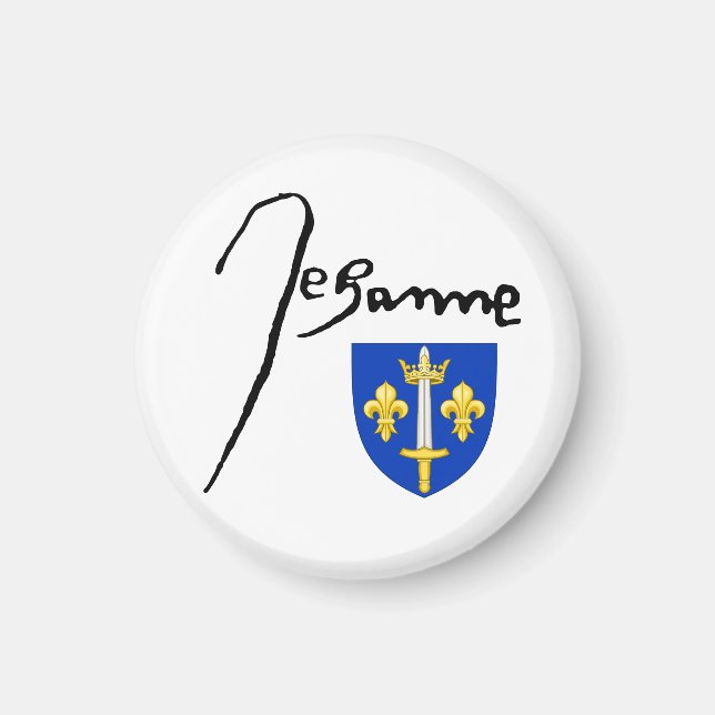 Imã Assinatura/casaco de armas de Jeanne d'Arc (Frente)