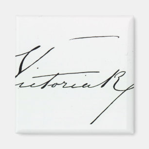 Imã Assinatura da rainha Victoria (caneta e tinta no