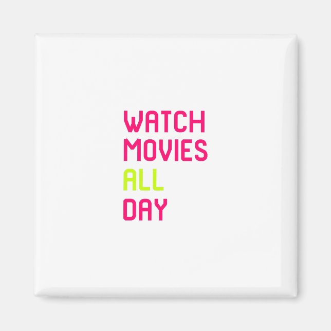 Imã Assista filmes todo dia, citação da escola de cine (Frente)