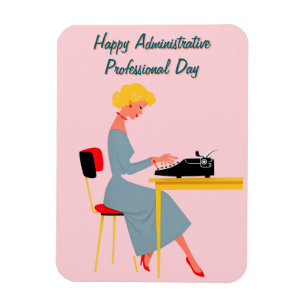 Ímã Assistente Administrativo Vintage – Escritório Ret