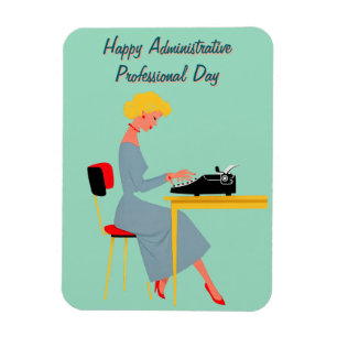 Ímã Assistente Administrativo Vintage – Escritório Ret