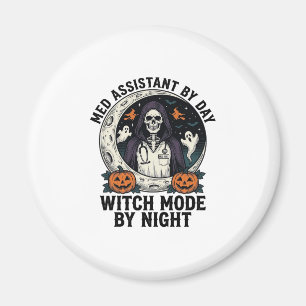 Imã Assistente Médico Bruxas de Halloween Gravura Vint