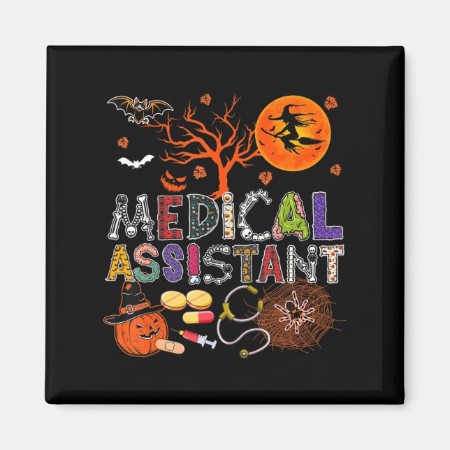 Imã Assistente Médico Zombie Zombie Costume Scary P (Frente)