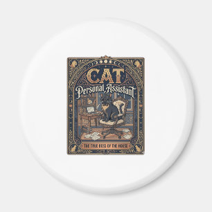 Imã Assistente Pessoal Gato Dono Engraçado Humor Gato