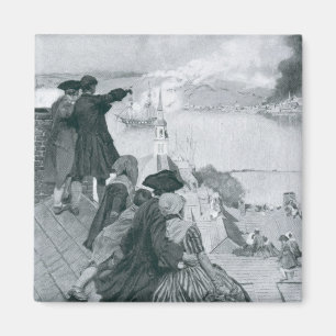 Imã Assistindo à luta na ilustração Bunker Hill