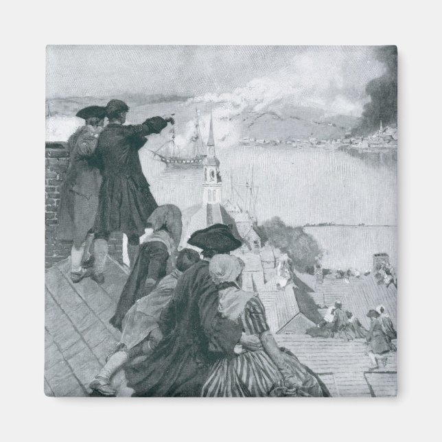 Imã Assistindo à luta na ilustração Bunker Hill (Frente)