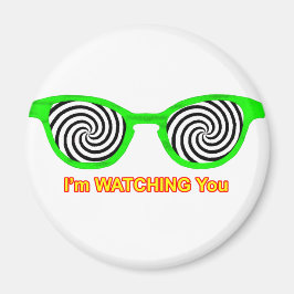 Imã Assistindo Hypnotize Óculos De Sol Escarem Verde O