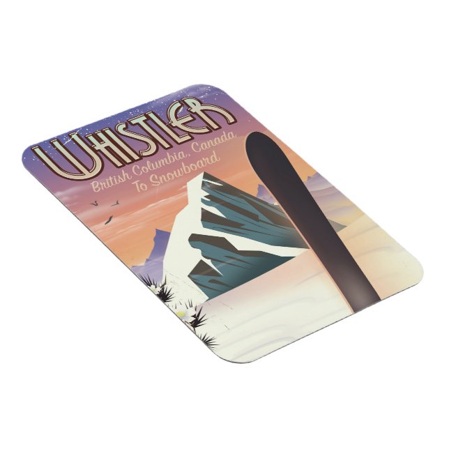 Ímã Assobiador da Colúmbia Britânica poster de snowboa (Lado Direito)