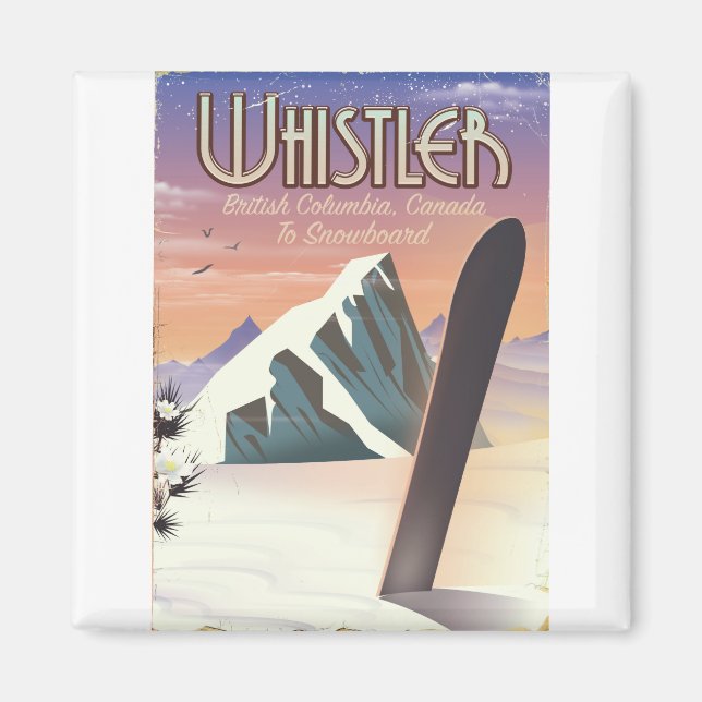 Imã Assobiador da Colúmbia Britânica poster de snowboa (Frente)