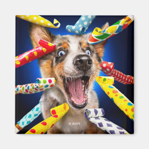 Imã Assopradores de Festa de Cachorro Feliz