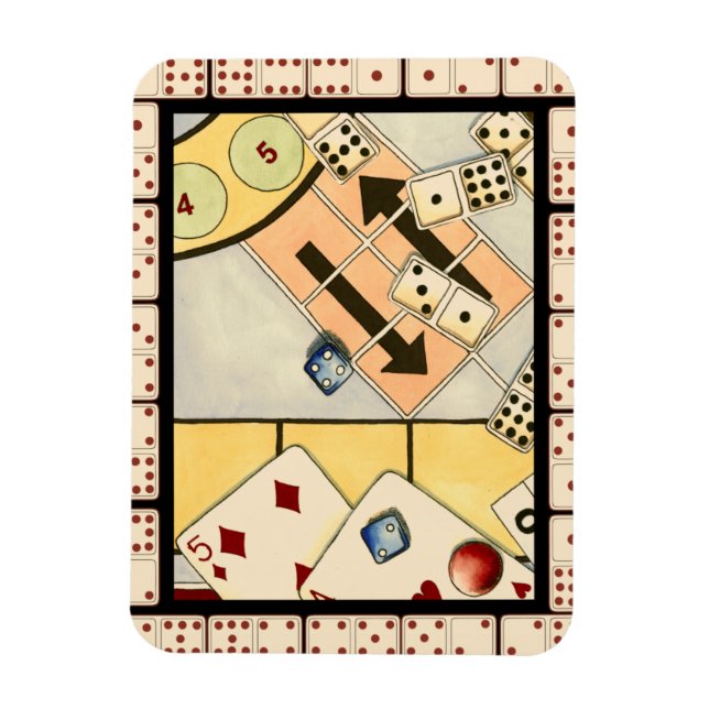 Ímã Assórdio Embrulhado de Jogos de Oportunidade (Vertical)