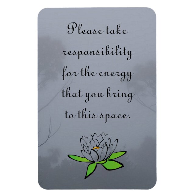 Ímã Assuma a responsabilidade pela energia que você tr (Vertical)