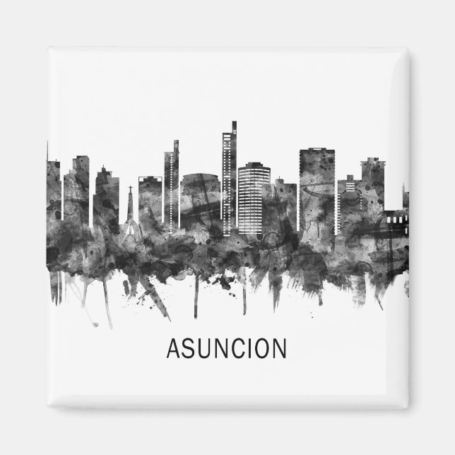 Imã Assunção Paraguai Skyline BW (Frente)