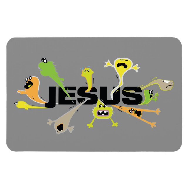 Ímã Assustador Jesus (Horizontal)