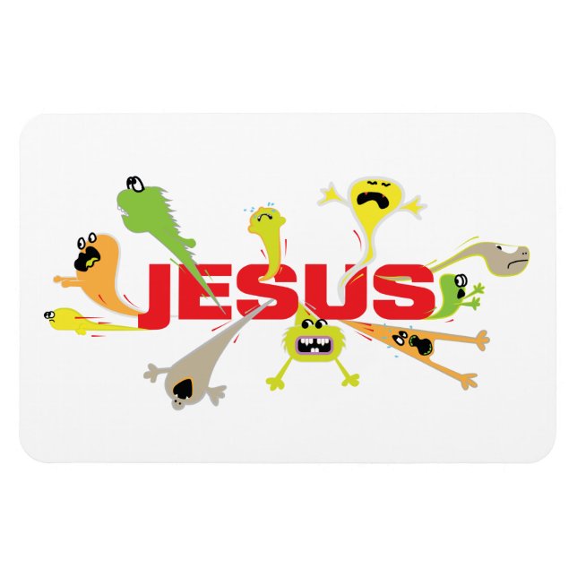 Ímã Assustador Jesus (Horizontal)