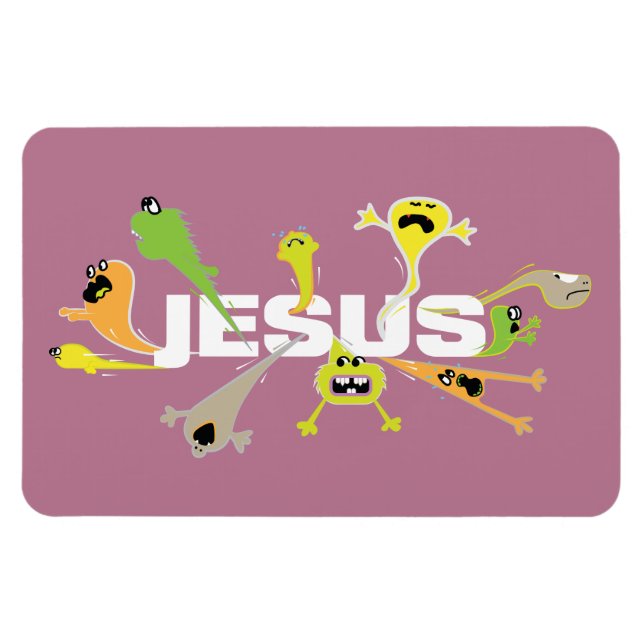 Ímã Assustador Jesus (Horizontal)