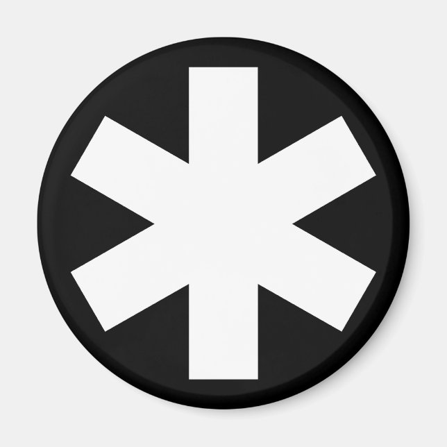 Imã Asterisco - Preto (Frente)