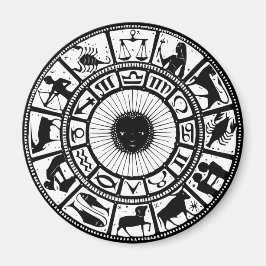Imã Astrologia Vintage Roda Zodiac