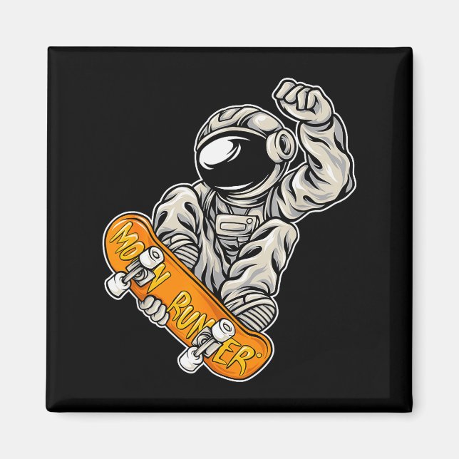 Imã Astronaut Skateboarder, Skateboarding Lover, Astro (Frente)