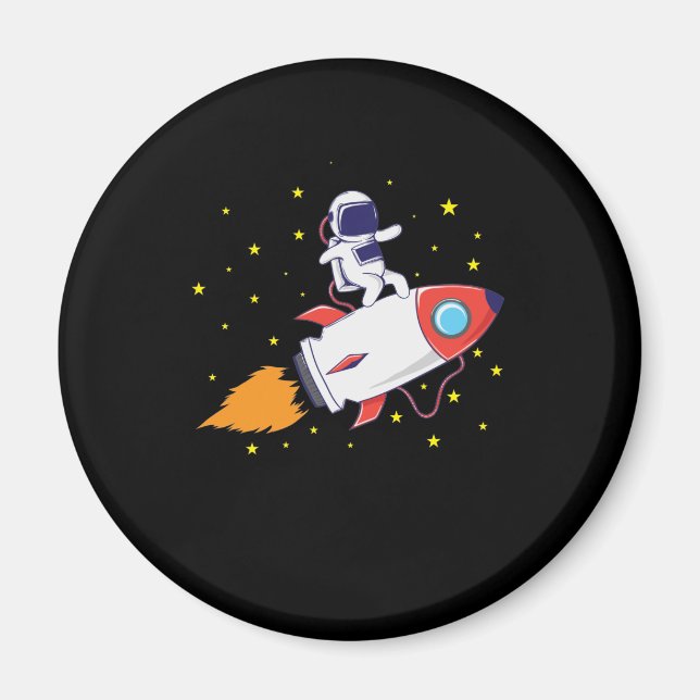 Imã Astronauta auf Rakete (Frente)