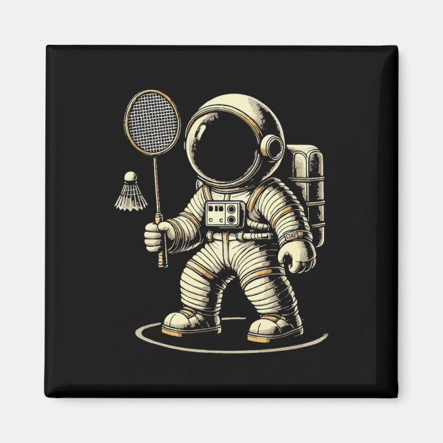 Imã Astronauta Badminton Player Shuttle 2 (Frente)