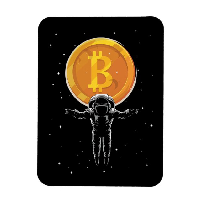 Ímã Astronauta Bitmoeda à Lua - Bitmoney Crypto (Vertical)