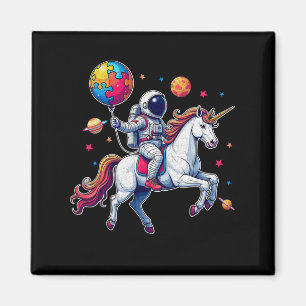 Imã Astronauta Bylloon Autismo Sensibilização Unicorn