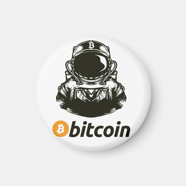Imã Astronauta Cripto BITCOIN (Frente)