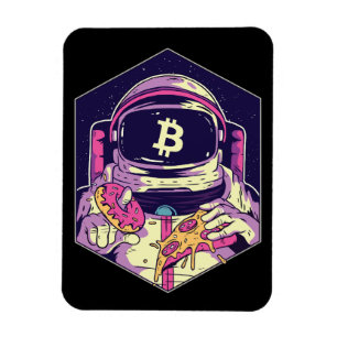 Ímã Astronauta Cripto BITCOIN